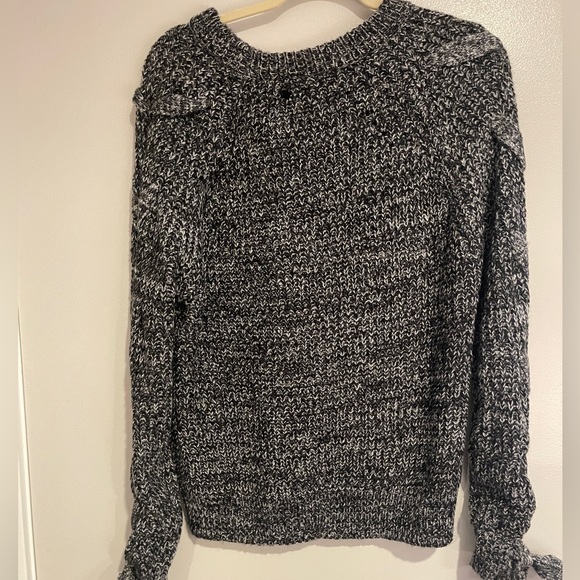 H&M - Sweater Braided Cable Knitting Black | White | Grey Size L - Picture 3 of 10